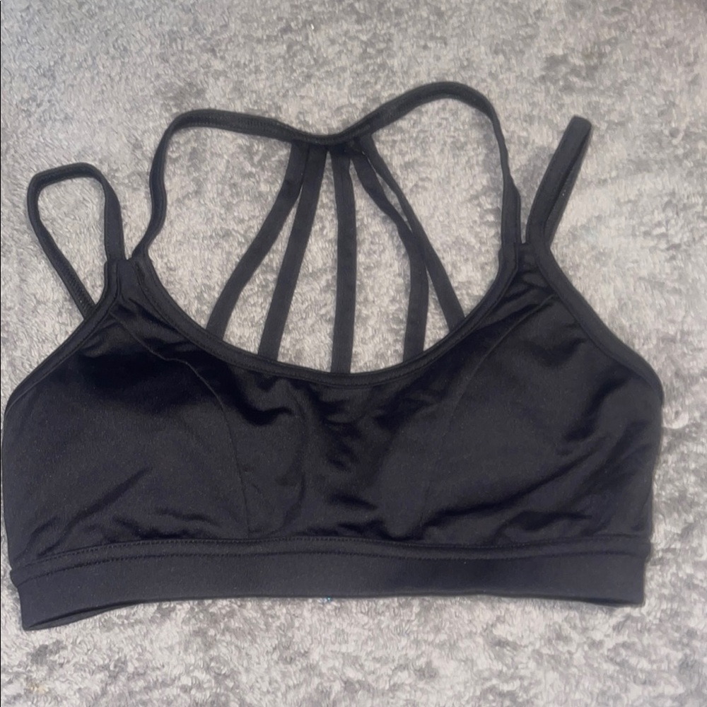 Forever 21 Black Strappy Sports Bra